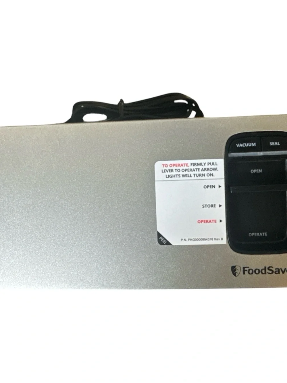 FoodSaver VS1130 Vacuum Sealer Silver Black w/ Manual Cord Roll & Original Box
